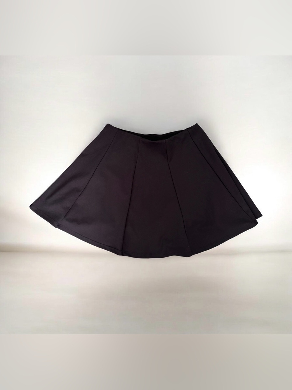 Classic Black Circle Skort  with Panel Seams